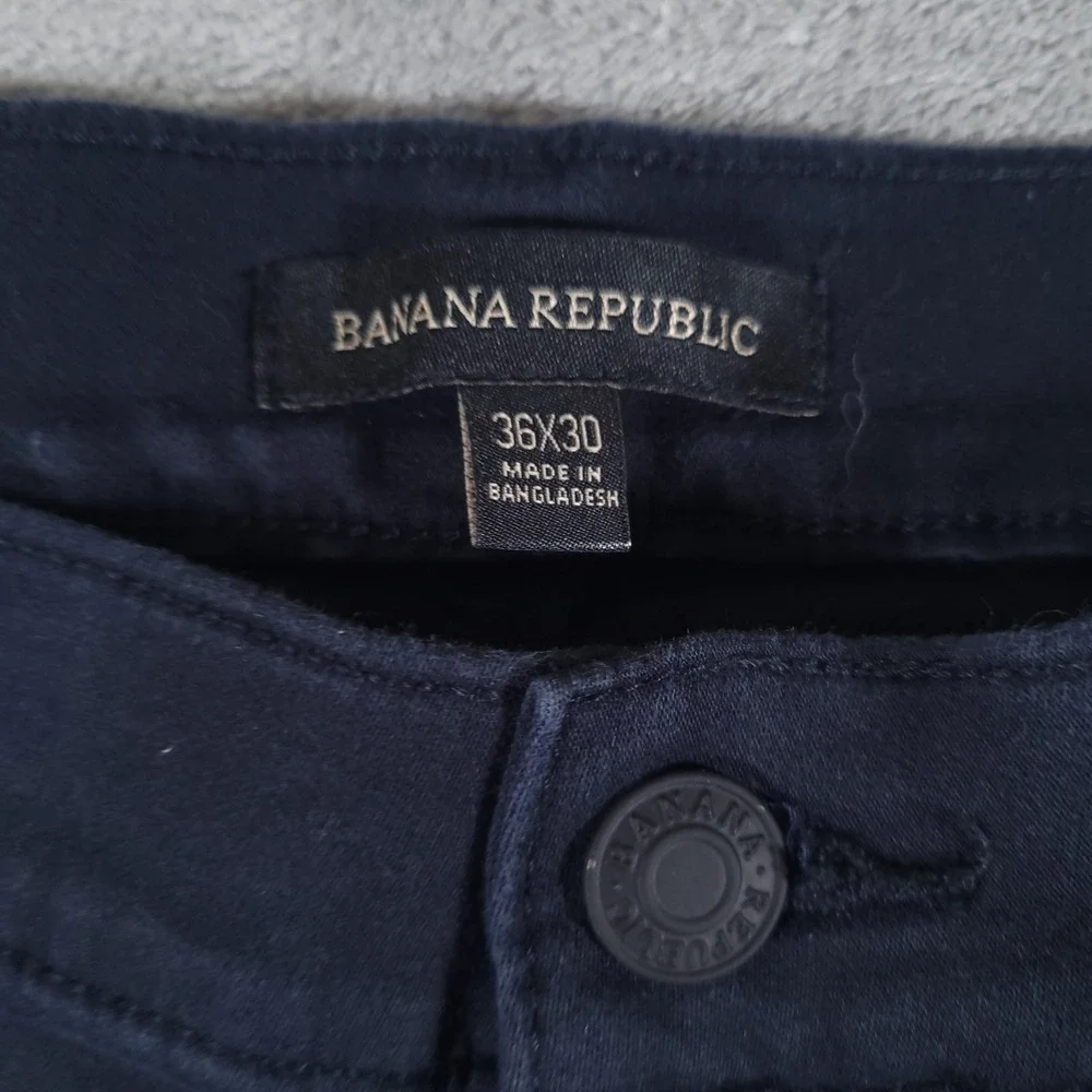 Banana Republic Pants Mens 36x30 Navy Blue 5 Pocket Cotton Stretch Chino Casual